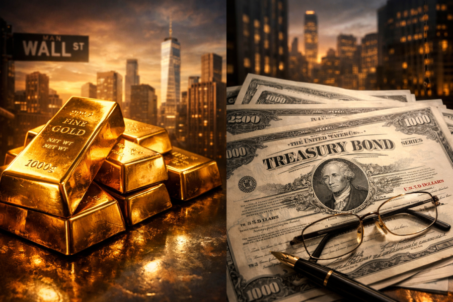 Gold vs. 10-jährige US-Staatsanleihen