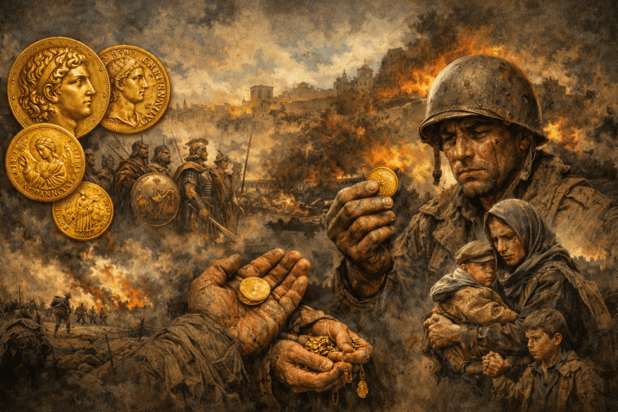 Gold in Kriegen und Krisen: Wie das Metall Imperien überstand